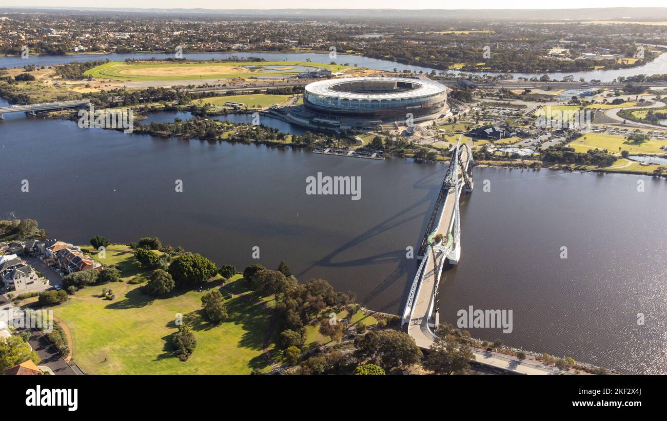 Optus Stadium o Perth Stadium, Perth, WA, Australia Foto de stock