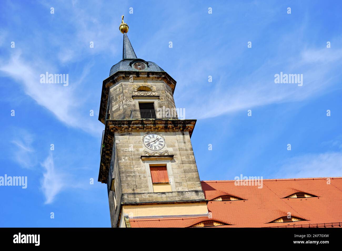 Iglesia de San María, iglesia de Koenigstein, Suiza sajona, Sajonia, Alemania. Foto de stock