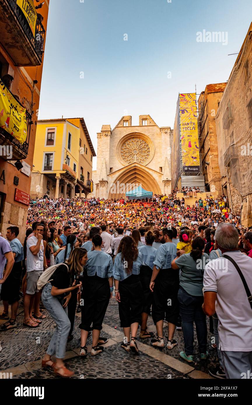 Festival de Santa Tecla Tarragona España Foto de stock