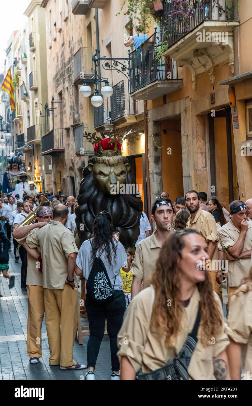 Festival de Santa Tecla Tarragona España Foto de stock