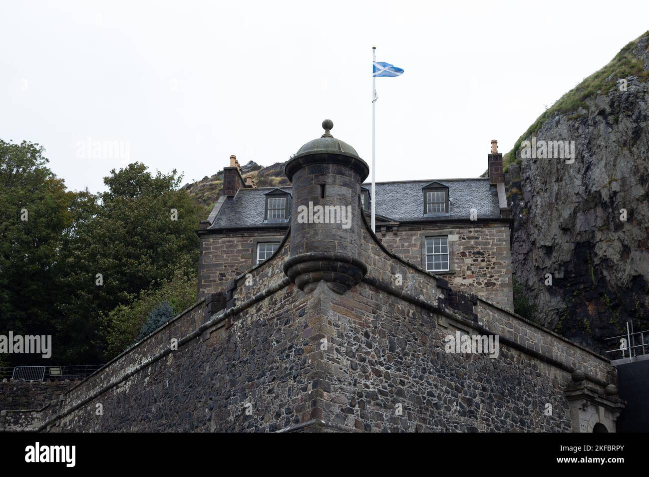 Un castillo escocés medieval Foto de stock