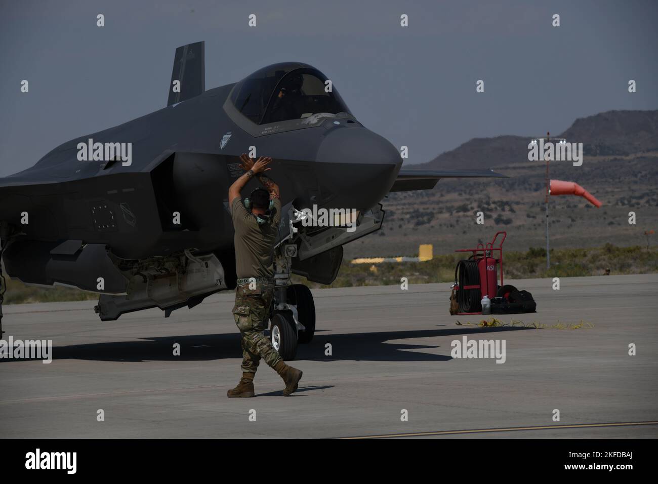 Un F35A Lightning II asignado al 388th Fighter Wing, y volado por el