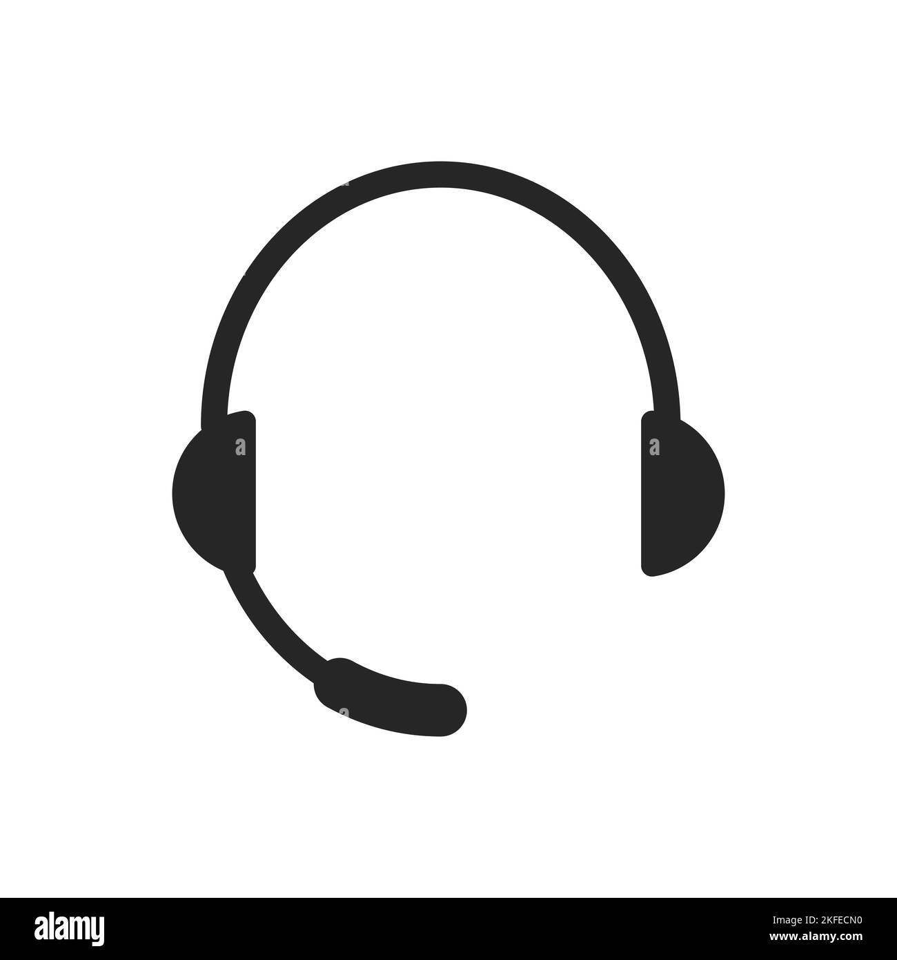 ilustración 3d de auriculares retro negros sobre fondo aislado blanco.  Ilustración del icono de auriculares Fotografía de stock - Alamy