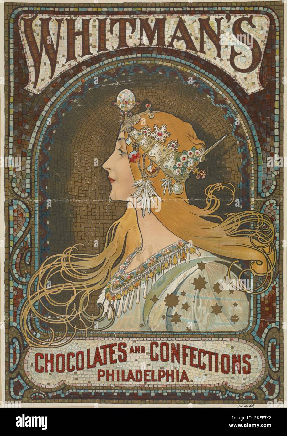 Chocolates y dulces de Whitman. Filadelfia., c1895 - 1917. Foto de stock