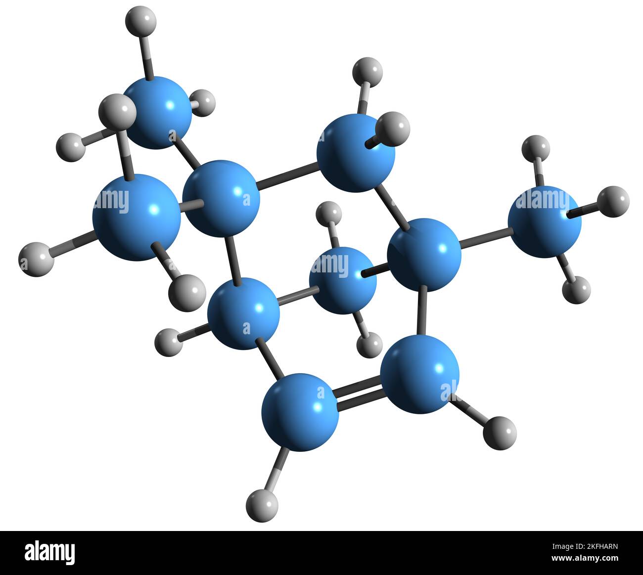 3D imagen de la fórmula esquelética deltafenchen estructura química