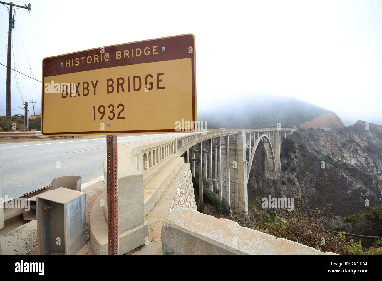 Bixby Bridge Monterey County California EE.UU Foto de stock