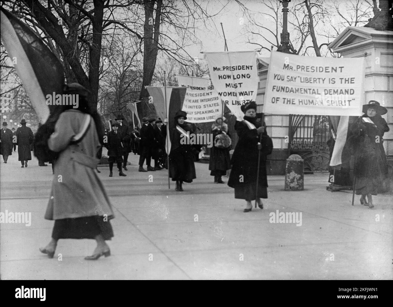Sufragio femenino - Desfile del Picket, 1917. Foto de stock