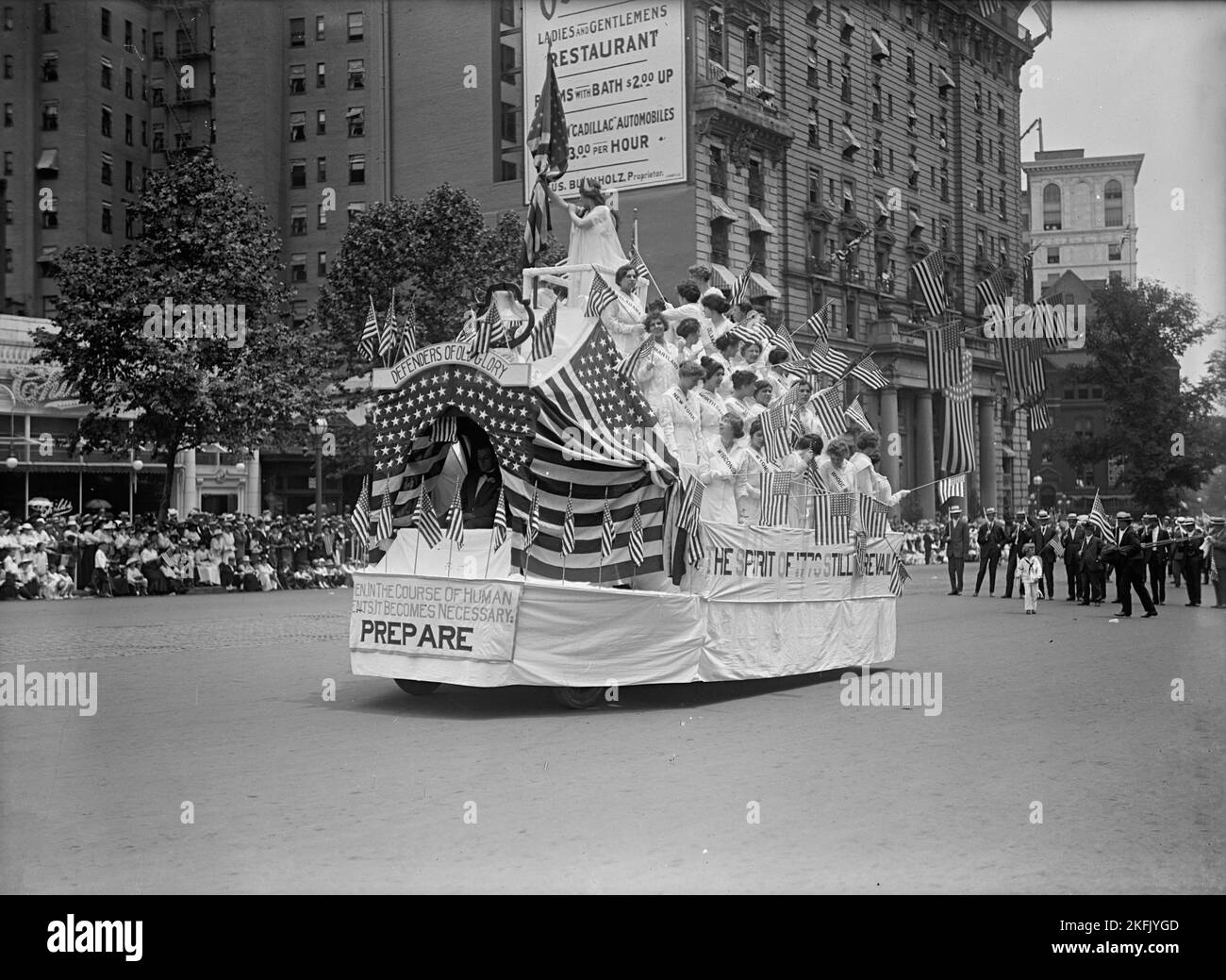 Desfile de Preparación, 1916. Foto de stock