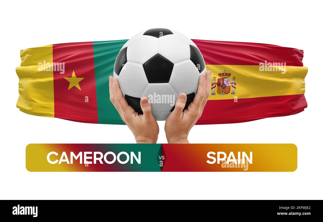 Camerún vs España equipo nacional fútbol partido concepto de competición  Fotografía de stock - Alamy