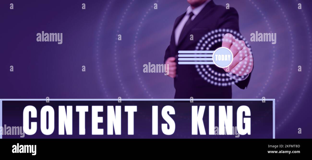 Leyenda de texto Presentar el contenido es el rey. Concepto Significado