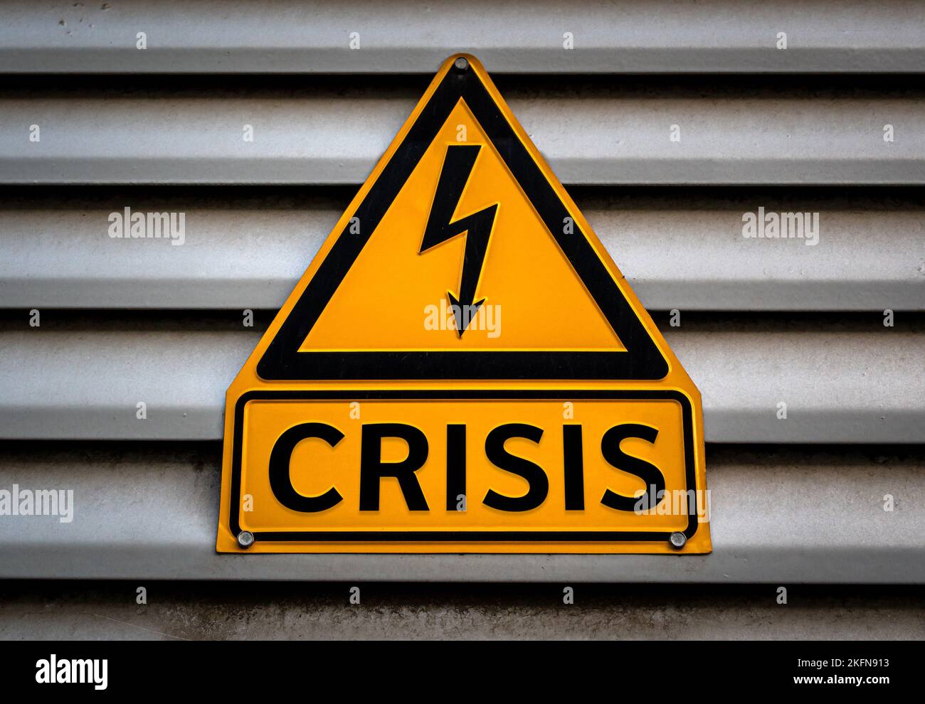 Información del símbolo de crisis Foto de stock