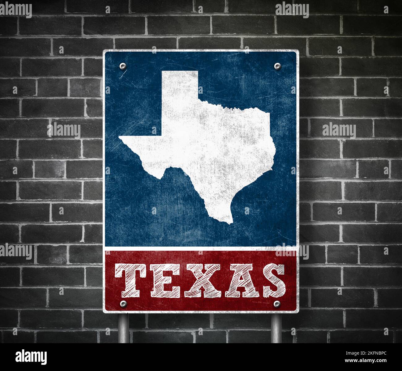 Estados Unidos - señal de carretera del estado de Texas Foto de stock