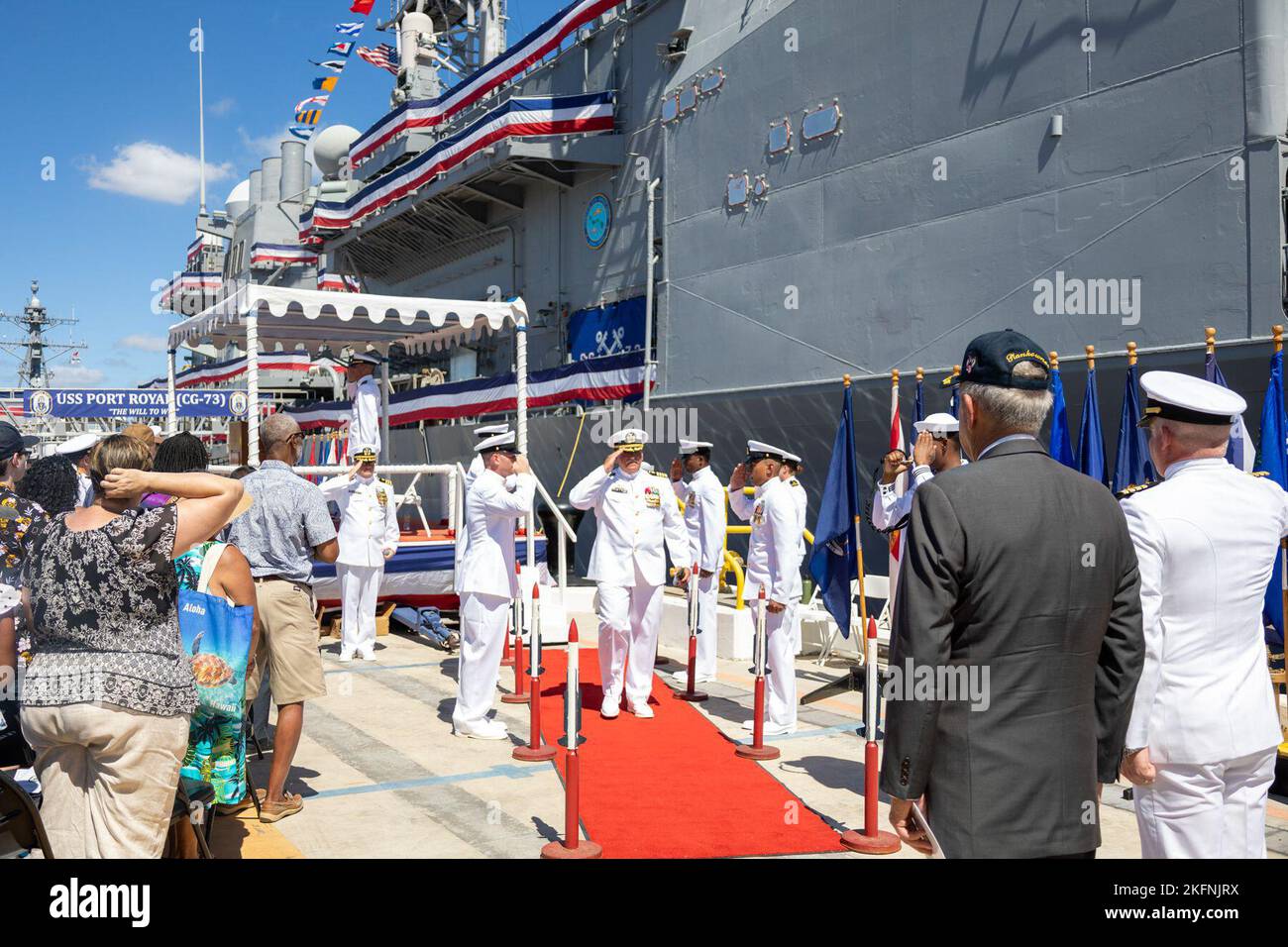 220929-N-RB283-10966 Descomiso USS Port Royal en la base conjunta Pearl Harbor-Hickam, Hawai, septiembre de 29 2022. Foto de stock