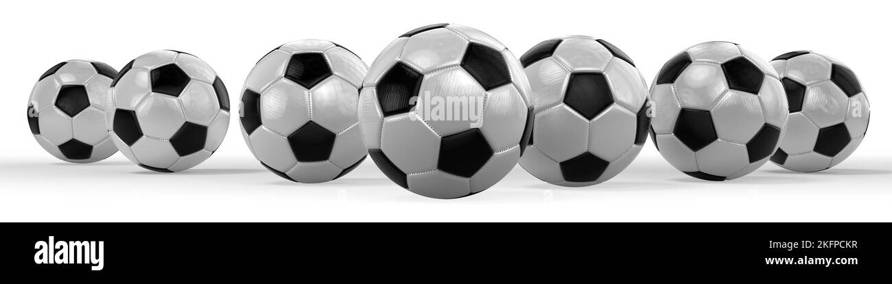 Fútboles De Los Balones De Fútbol 3D - Fondo Stock de ilustración -  Ilustración de concepto, bola: 97832554