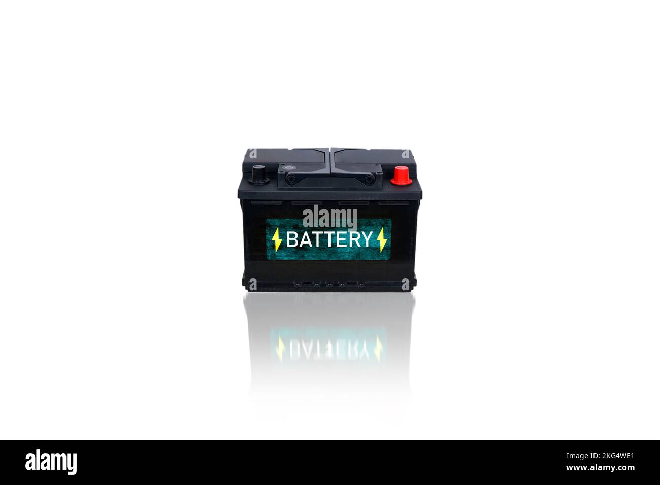 Terminales de batería de coche de 12 voltios. Primer plano del terminal  negativo de una batería azul. Equipo eléctrico del vehículo Fotografía de  stock - Alamy