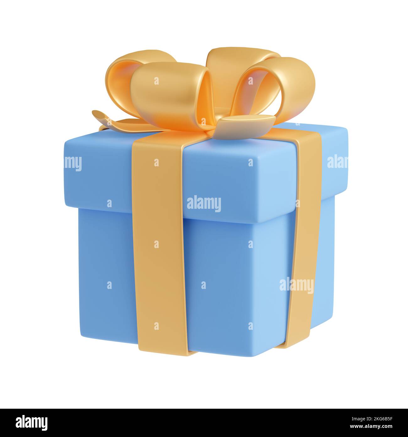 Caja de Regalo Azul Dorado, Objetos 3D Incluyendo: cumpleaños y arco -  Envato Elements