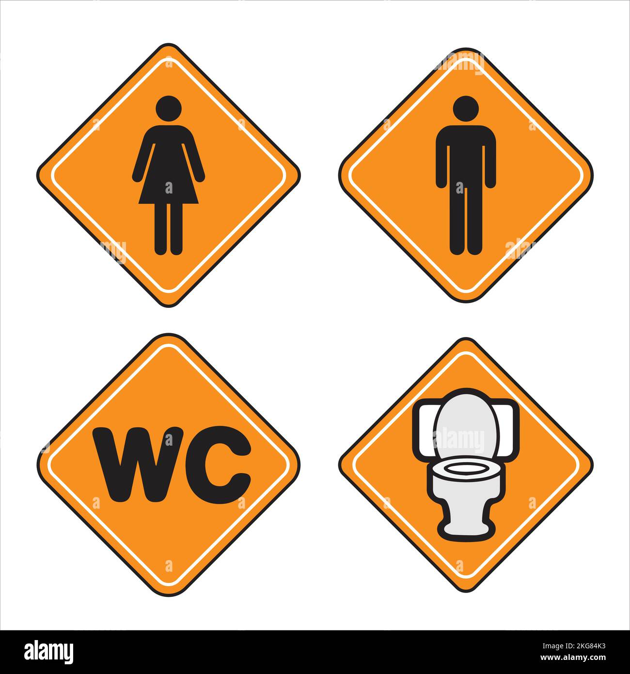 Ponga Letreros Para El Icono Del Wc Del Baño De Hombres Y Mujeres Imagen Vector De Stock Alamy