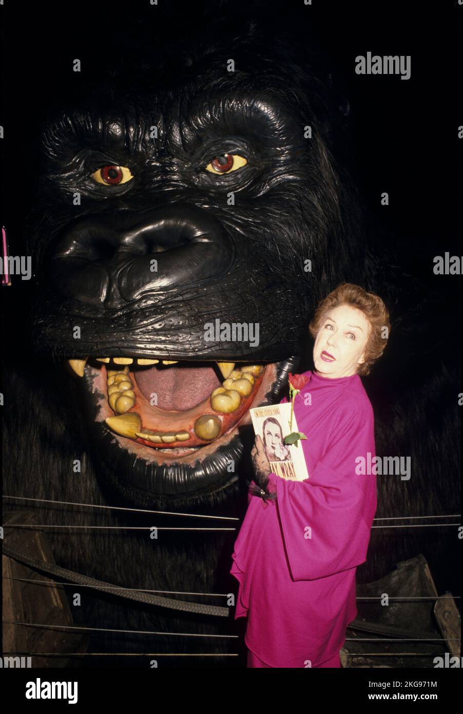 Fay Wray y King Kong, Holliwood 1988 Foto de stock