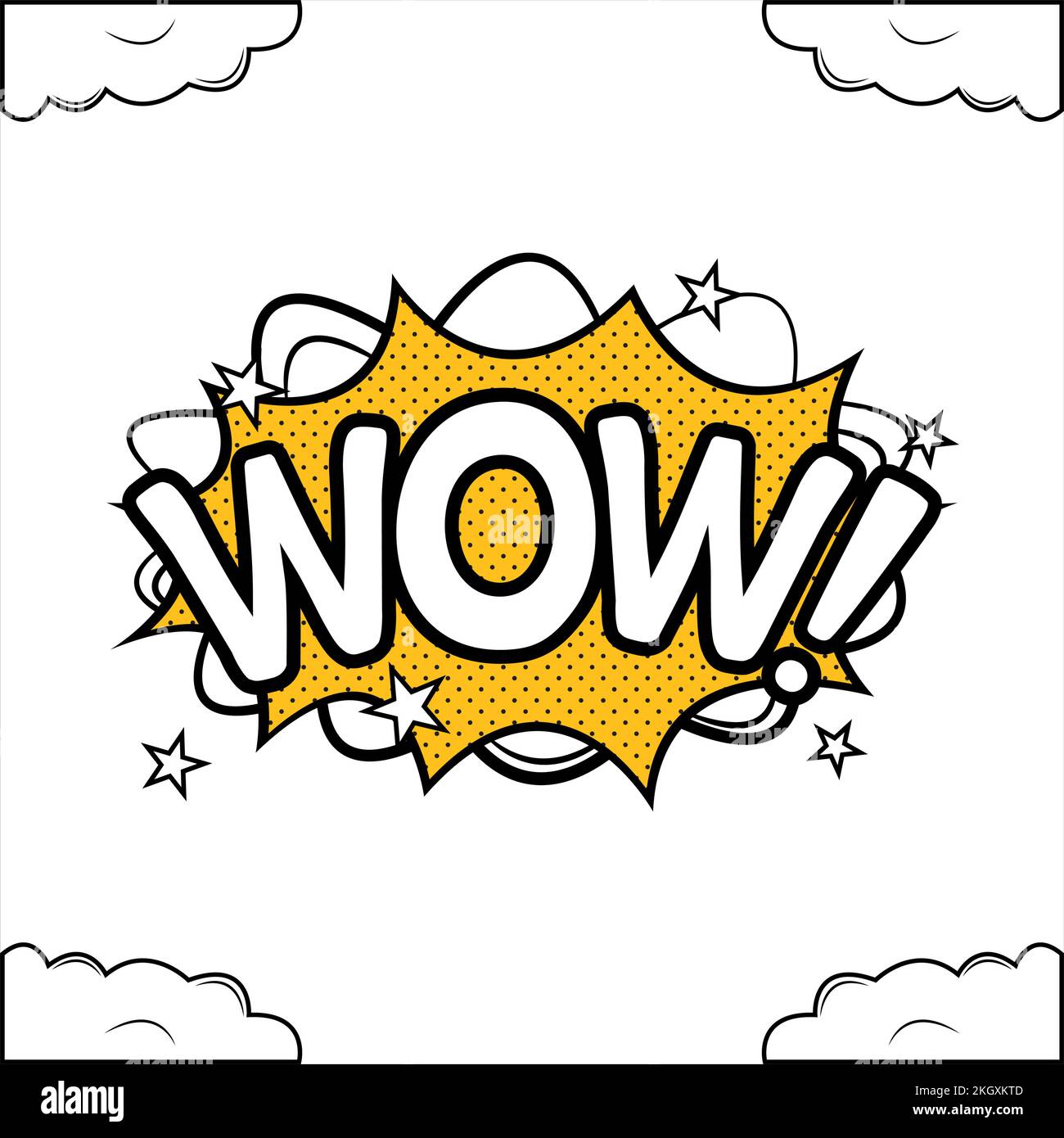 WOW, explosión cómica. Vector de explosión cómica con burbuja de texto