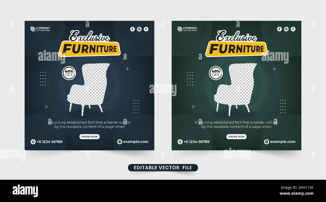 Diseña un flyer de venta Muebles con plantillas editables
