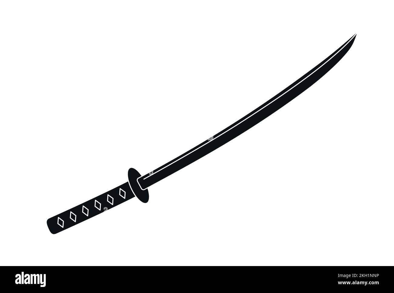 Ilustración de espada samurai katana