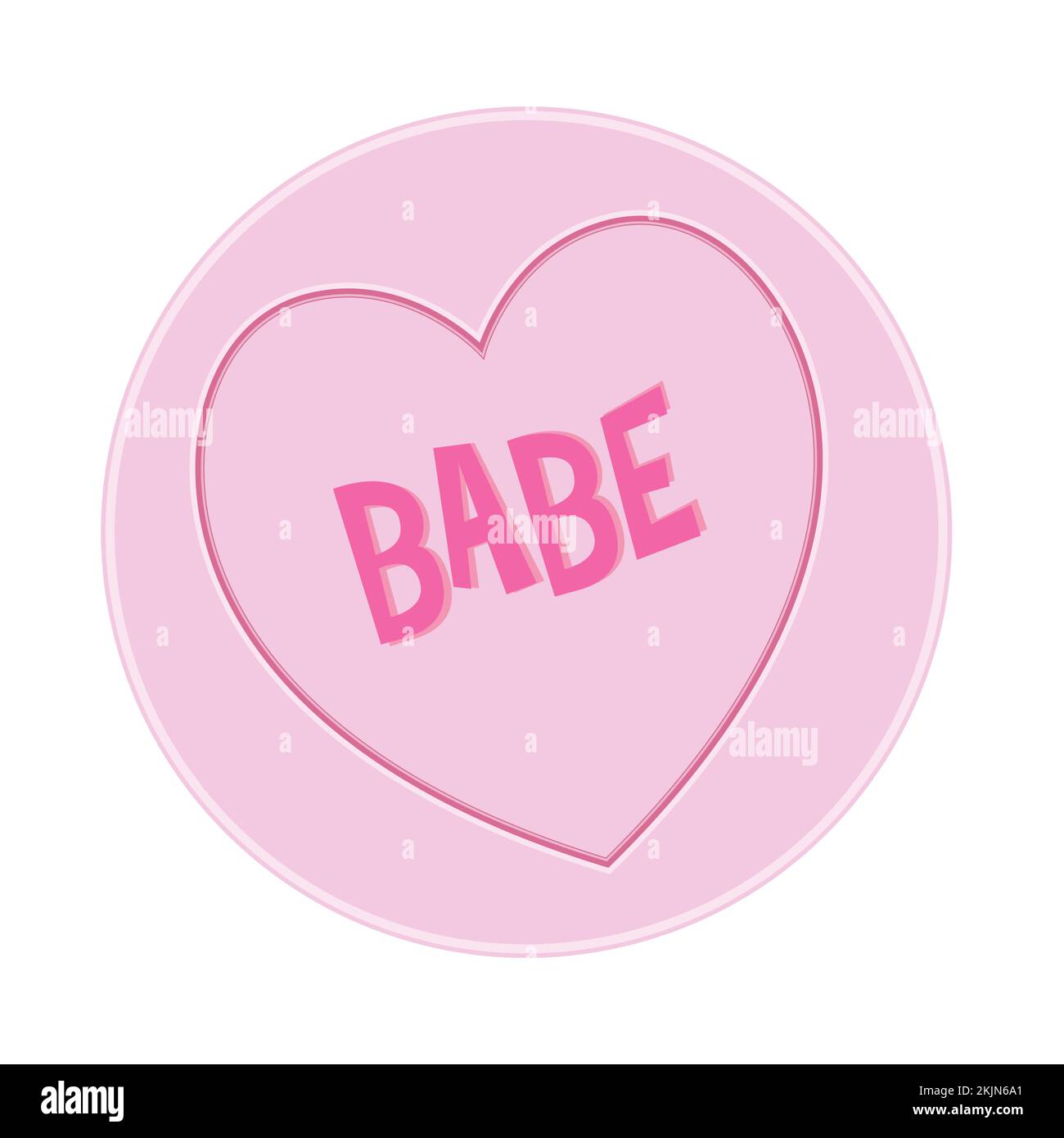 Loveheart Sweet Candy - Ilustración vectorial del mensaje de Babe Ilustración del Vector