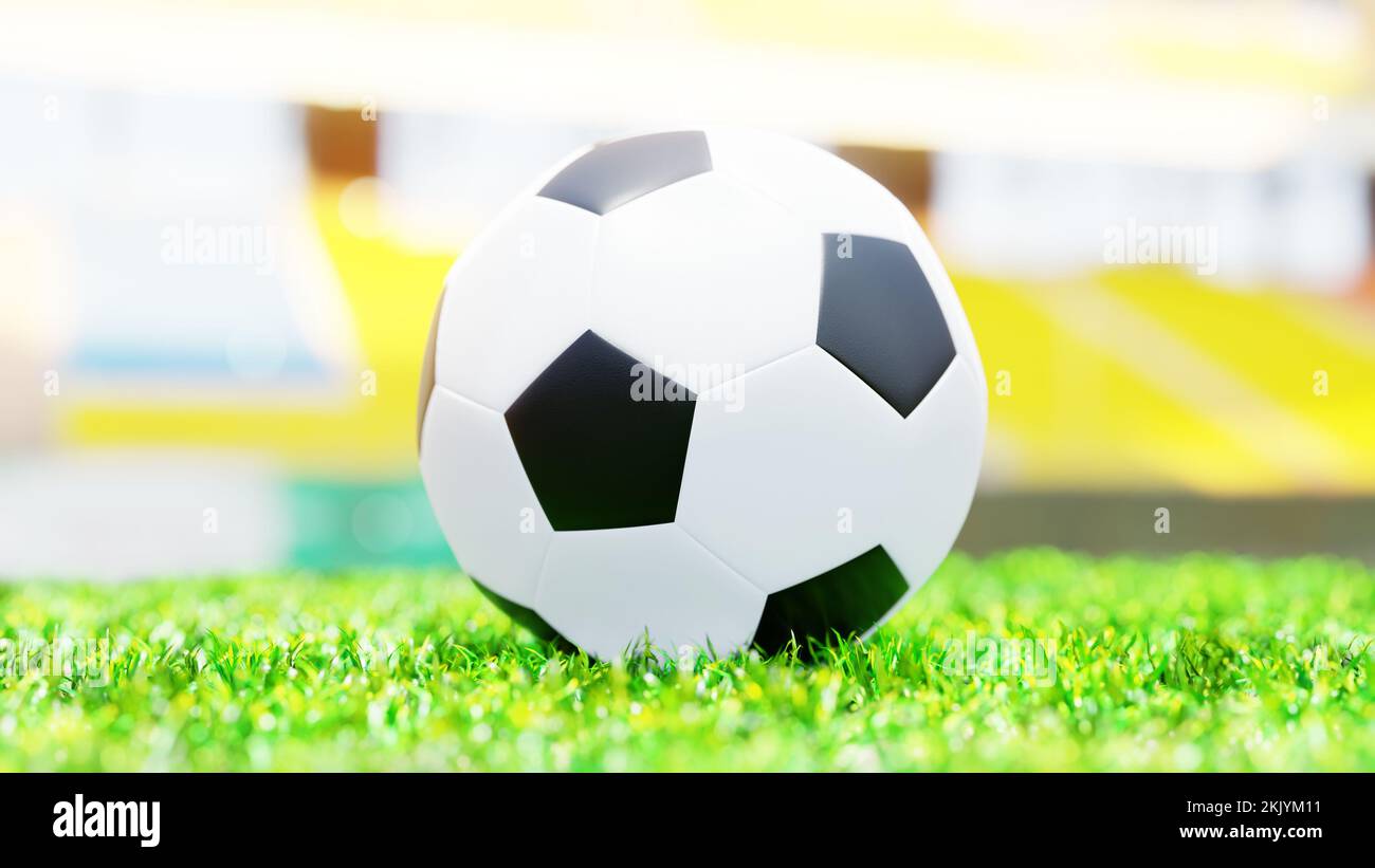 3D Foto render Fondo para publicidad y fondos de pantalla en deportes y  escena de fútbol. Representación 3D en concepto decorativo Fotografía de  stock - Alamy