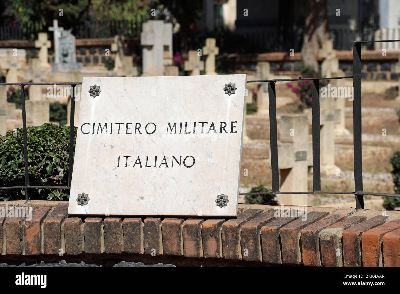 Cementerio Militar Italiano en Asmara en Eritrea Foto de stock