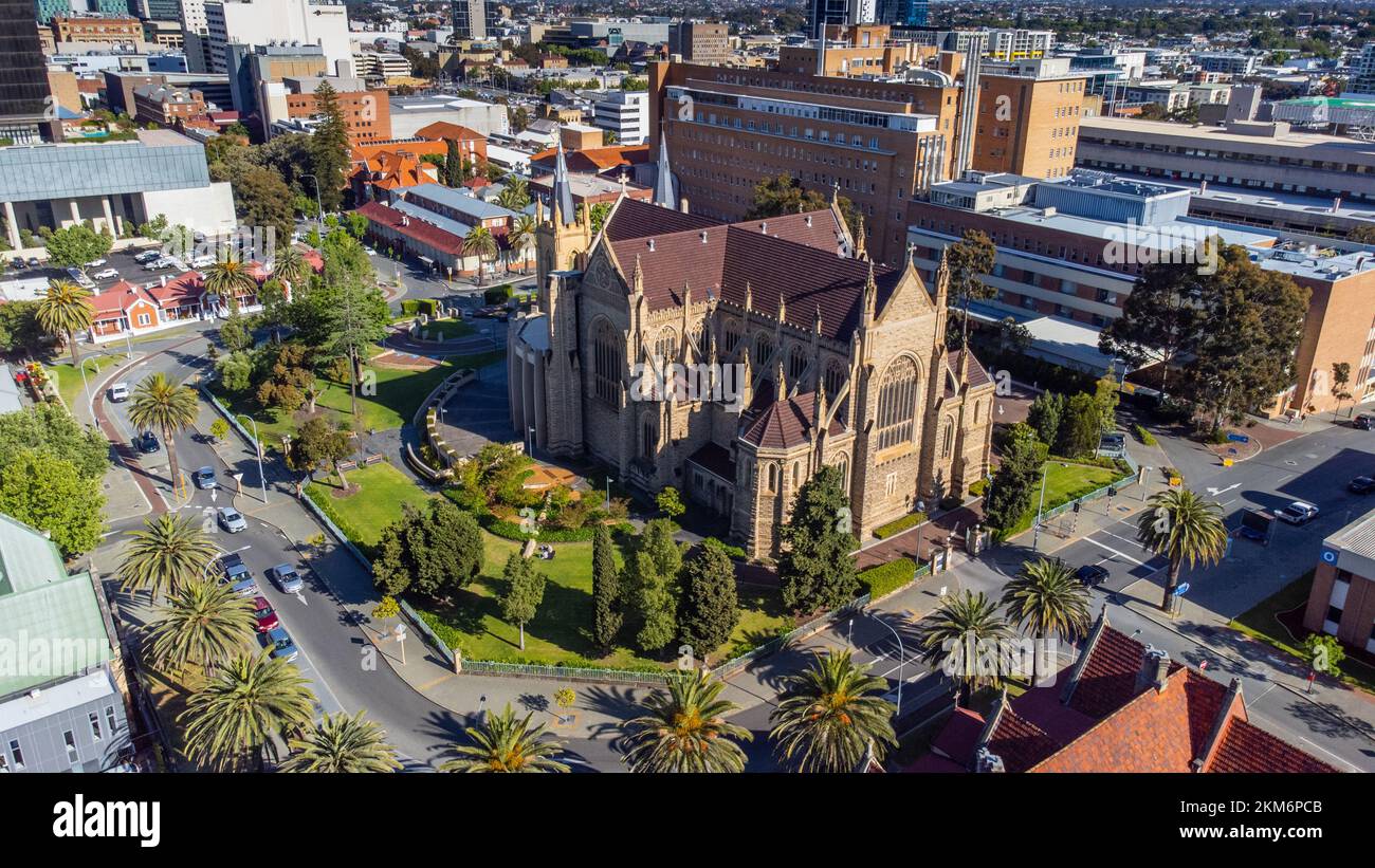 Catedral de Santa María, CBD, Perth, WA, Australia Foto de stock