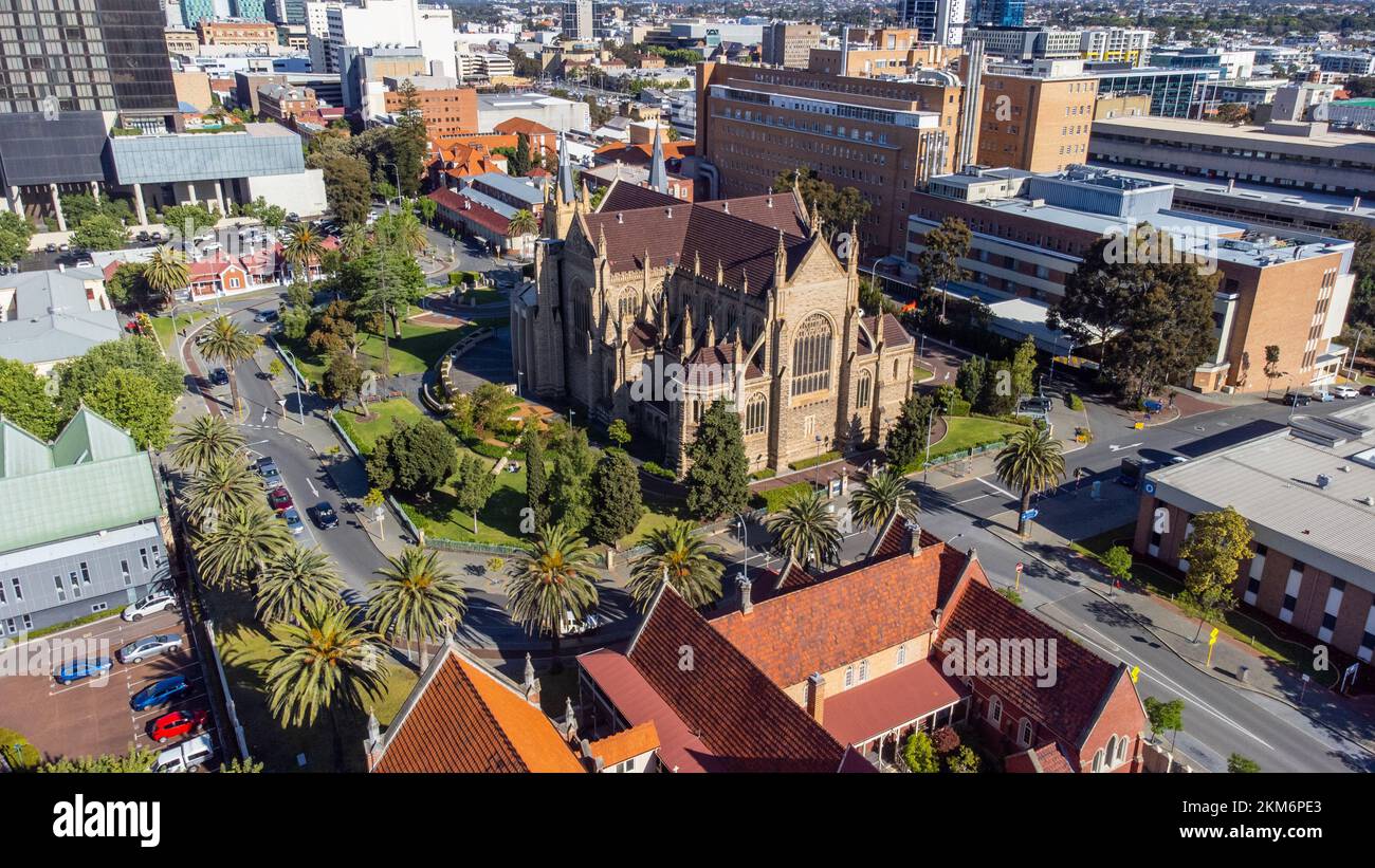 Catedral de Santa María, CBD, Perth, WA, Australia Foto de stock