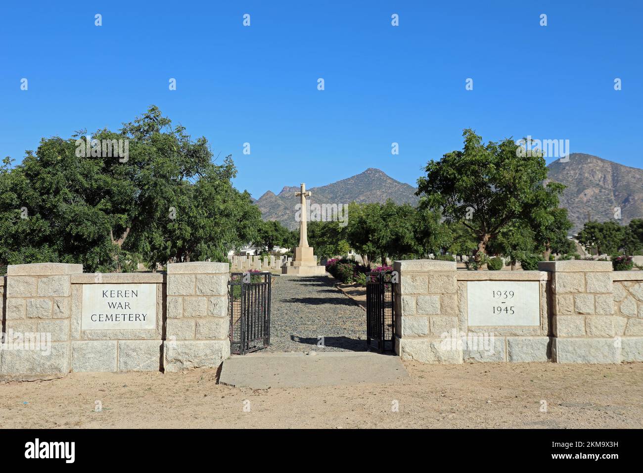 Cementerio de Guerra de Keren en Eritrea Foto de stock