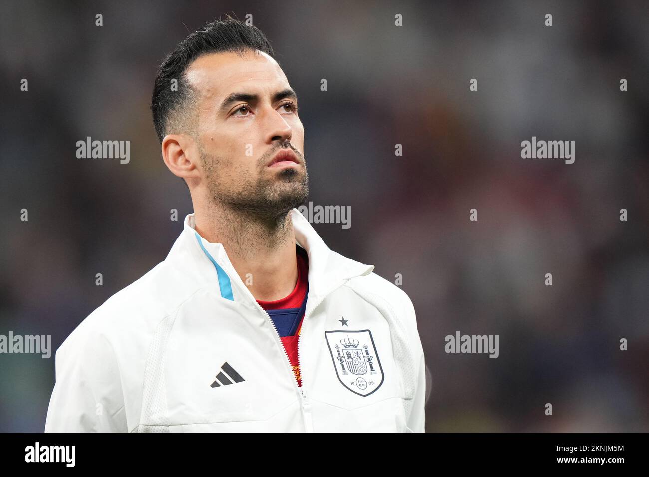 Sergio Busquets de España durante la Copa Mundial de la FIFA, Qatar. , . En Al Khor, Qatar. (Foto de Bagu Blanco/PRESSIN) Crédito: SIPA USA/Alamy Live News Foto de stock