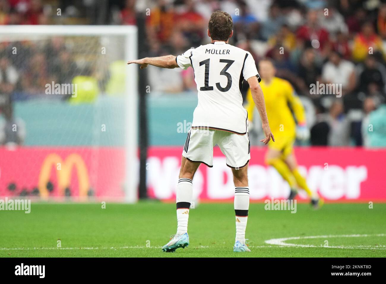 Thomas Mueller de Alemania durante el partido de la Copa Mundial de la FIFA Qatar 2022, Grupo E
