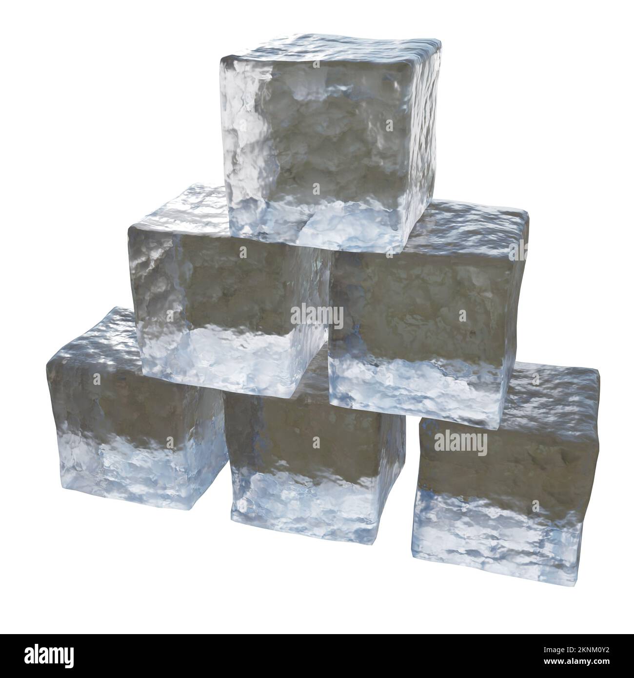 Pirámide de cubitos de hielo. presentación 3d Fotografía de stock Alamy