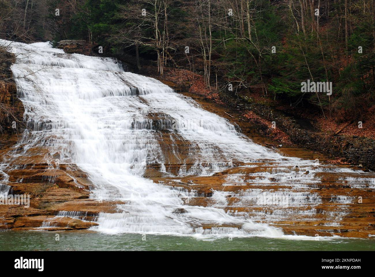 Buttermilk Falls en Ithaca, Nueva York Foto de stock