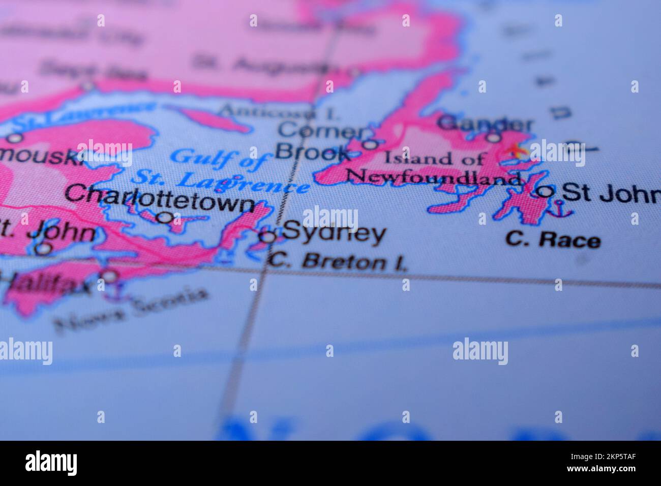 Sydney Travel Concept País Nombre en el Mapa Político Mundo Muy Macro Primer Plano Ver Fotografía de Stock Foto de stock
