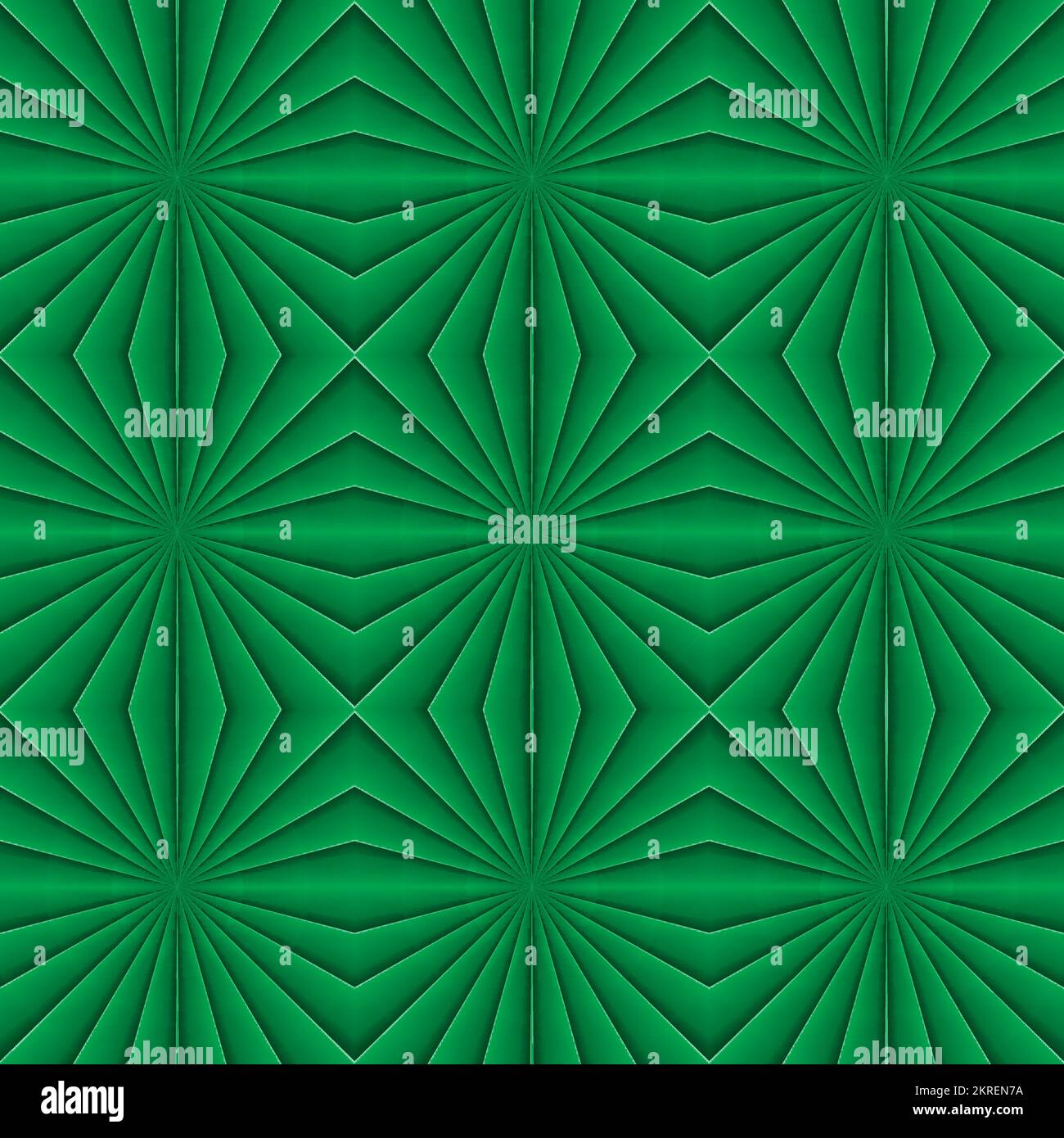 Diseño geométrico creativo verde sin costuras. Adorno floral. Para tela, decoración, diseño, papel tapiz Ilustración del Vector