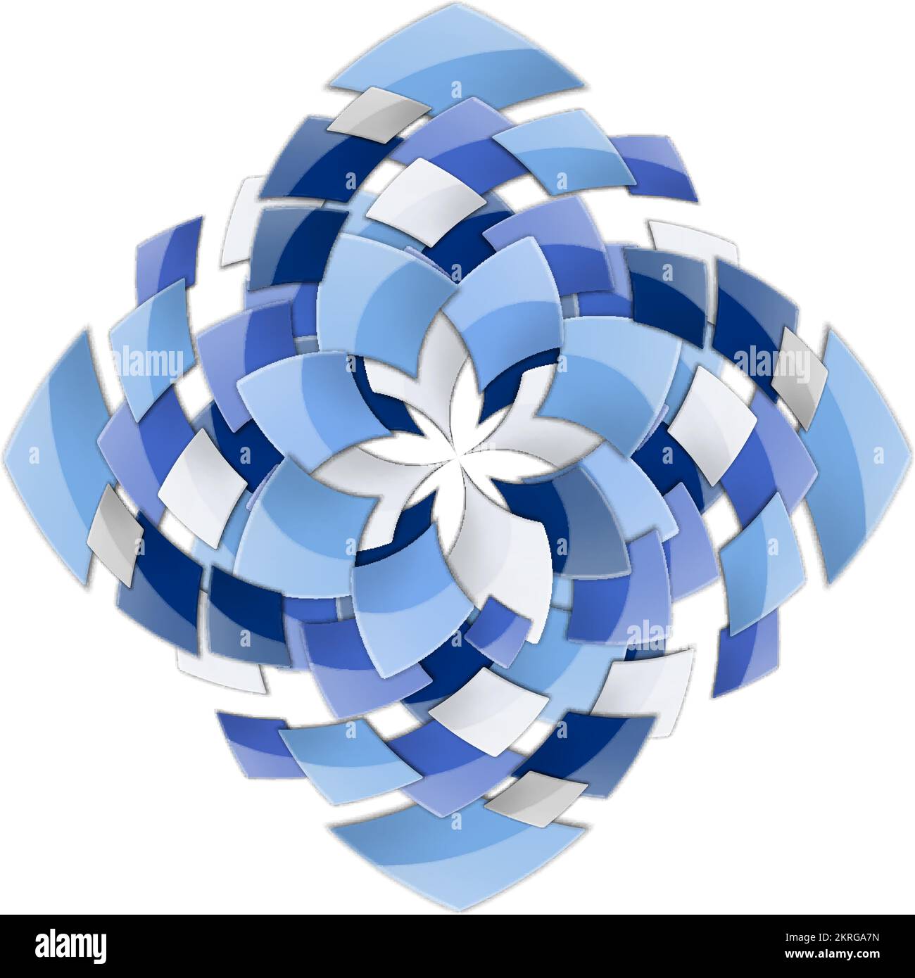 Objeto decorativo con efecto espiral, torbellinos. La ilustración se puede utilizar para el diseño creativo Ilustración del Vector