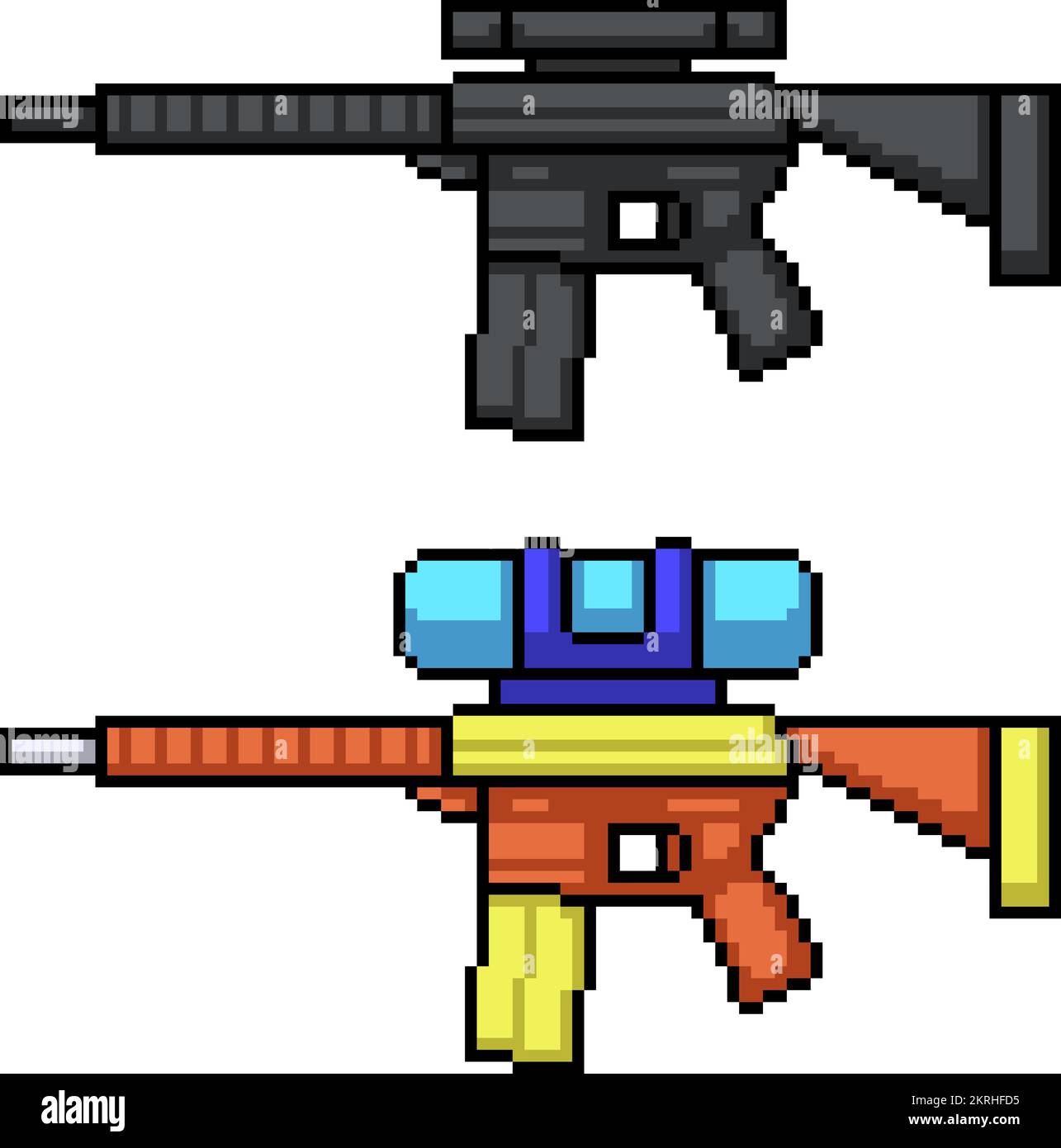 pixel arte ilustração água pistola. pixelizada água pistola. água