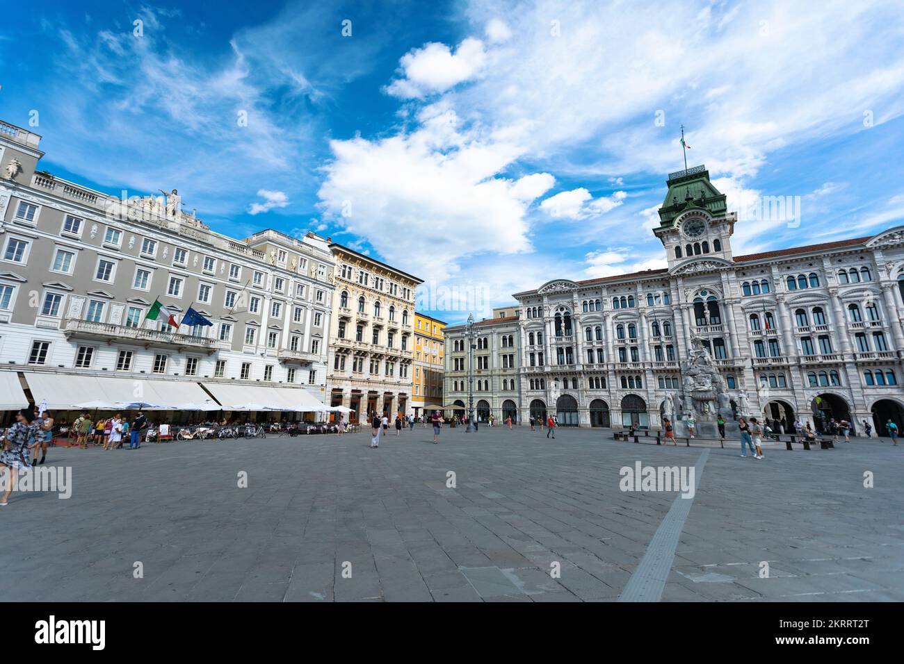 Plaza de la Unidad de Italia en Trieste, Italia Foto de stock