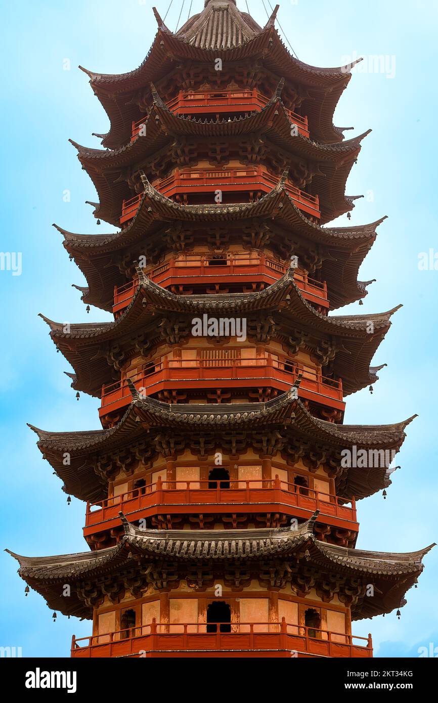 Pagoda en el casco antiguo de Suzhou, China Foto de stock
