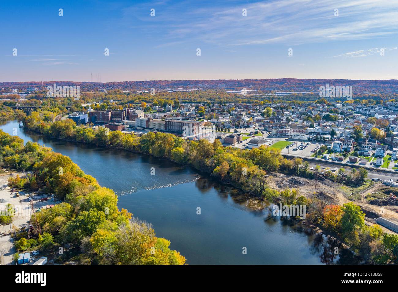 Foto aérea de Bridgeport, Pennsylvania, EE.UU Foto de stock