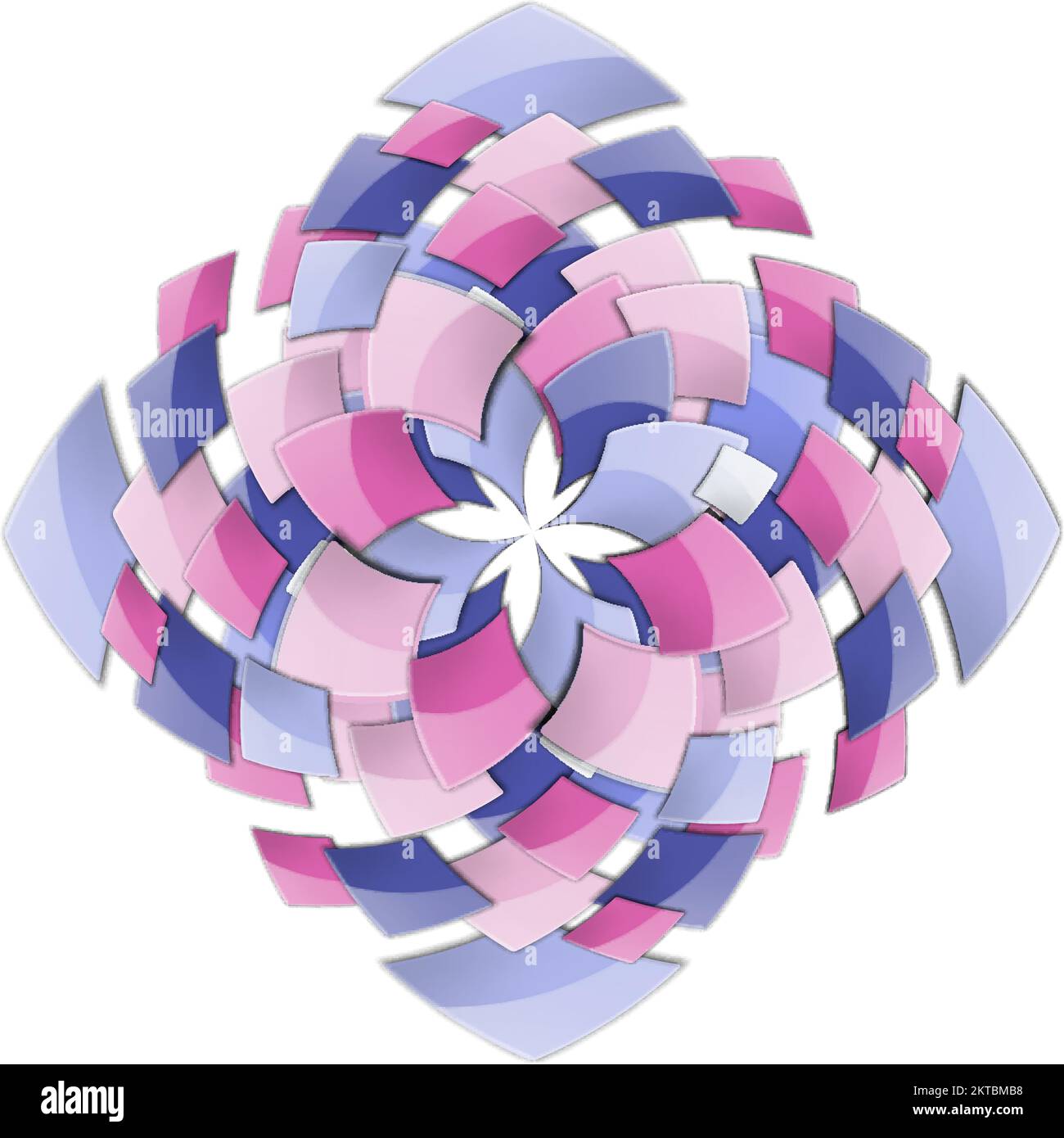 Telón de fondo decorativo con efecto de espiral. Objeto abstracto con espiral hacia dentro sobre blanco Ilustración del Vector