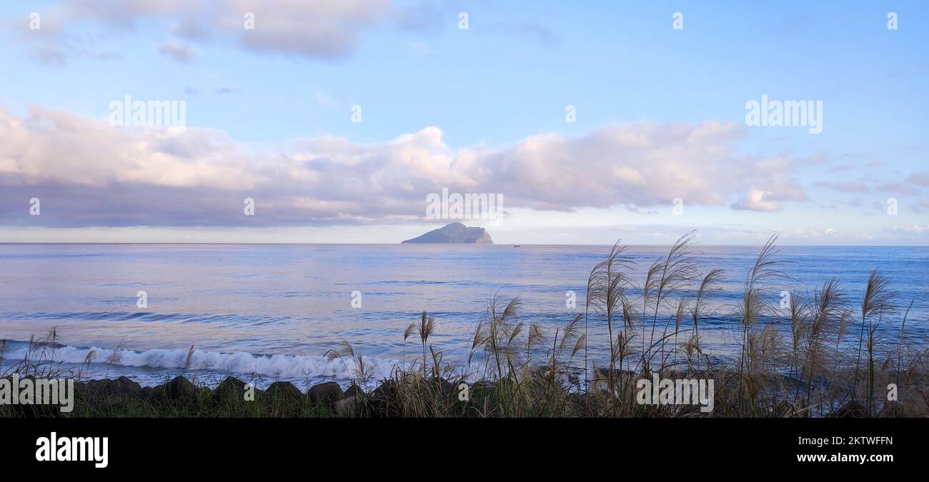 Isla Guishan Isla Tortuga en el condado de Yilan, Taiwán Foto de stock
