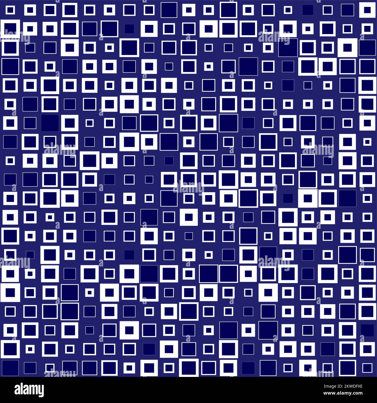 Fondo Abstract Mosaic Pixel azul con cuadrados de diferente escala y color en azul oscuro Ilustración del Vector