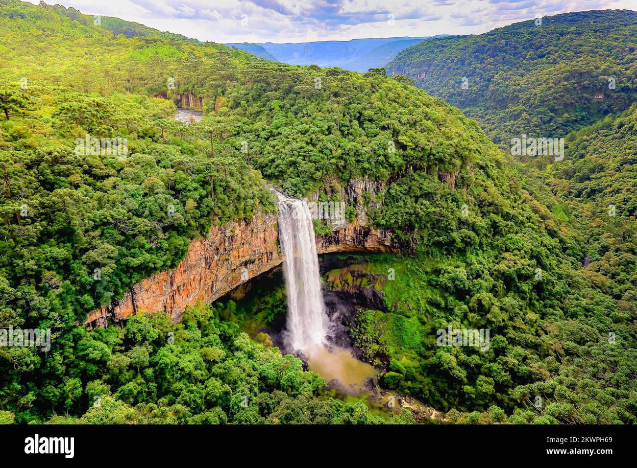 Cascada de Caracol en Canela, Rio Grande do Sul, Brasil Foto de stock