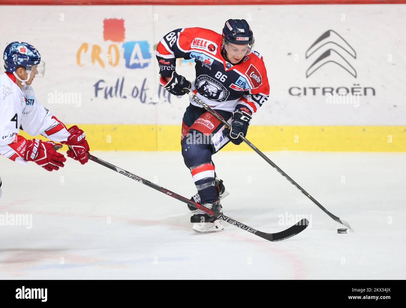 27.10.2017., Zagreb, Croacia Partido DE hockey DE la liga EBEL entre Medvescak HC Tiroler