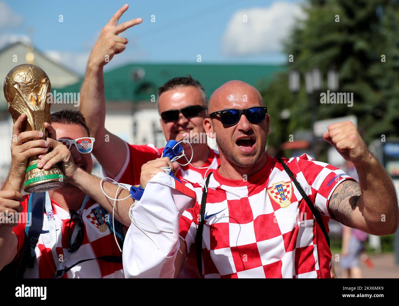 20.06.2018., Nizhny Novgorod, Rusia - Copa del Mundo 2018 en Rusia. Partidarios de Croacia en Nizhny Nogorod. Foto: Igor Kralj/PIXSELL Foto de stock