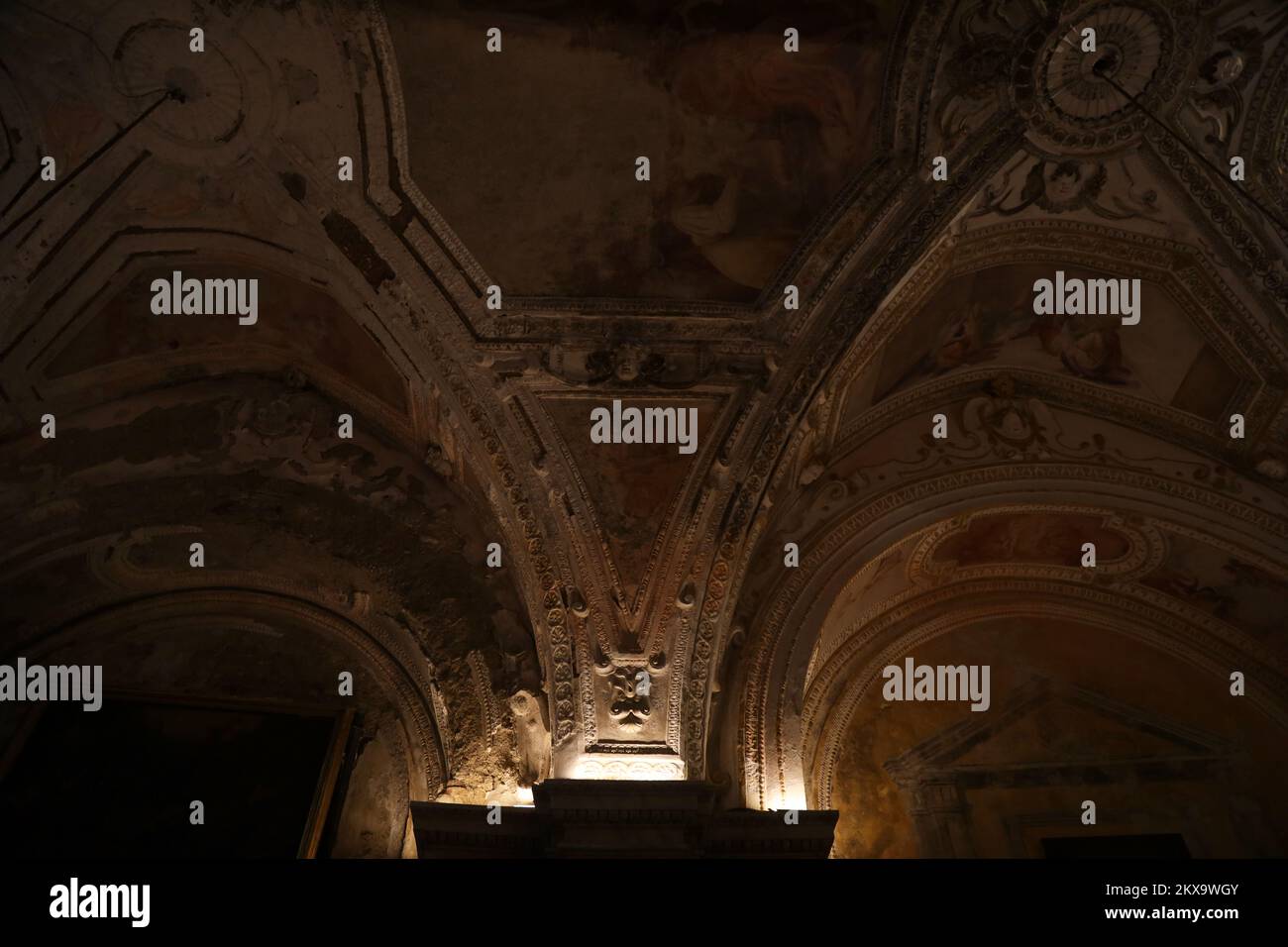 Cripta interna de la Catedral de Amalfi, Italia Foto de stock