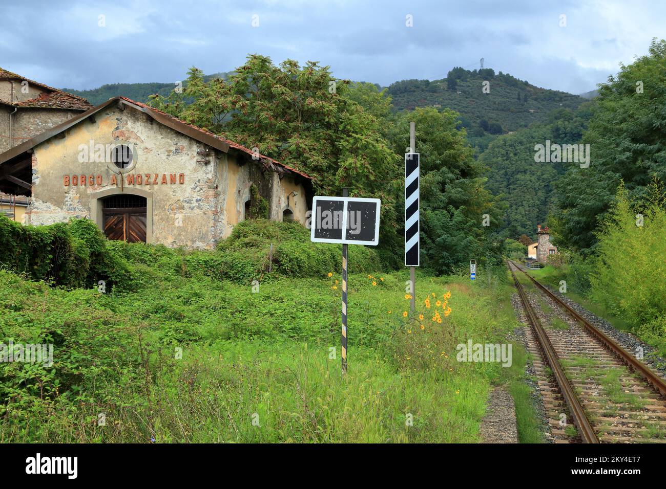 Estación de tren, Borgo a Mozzano Foto de stock